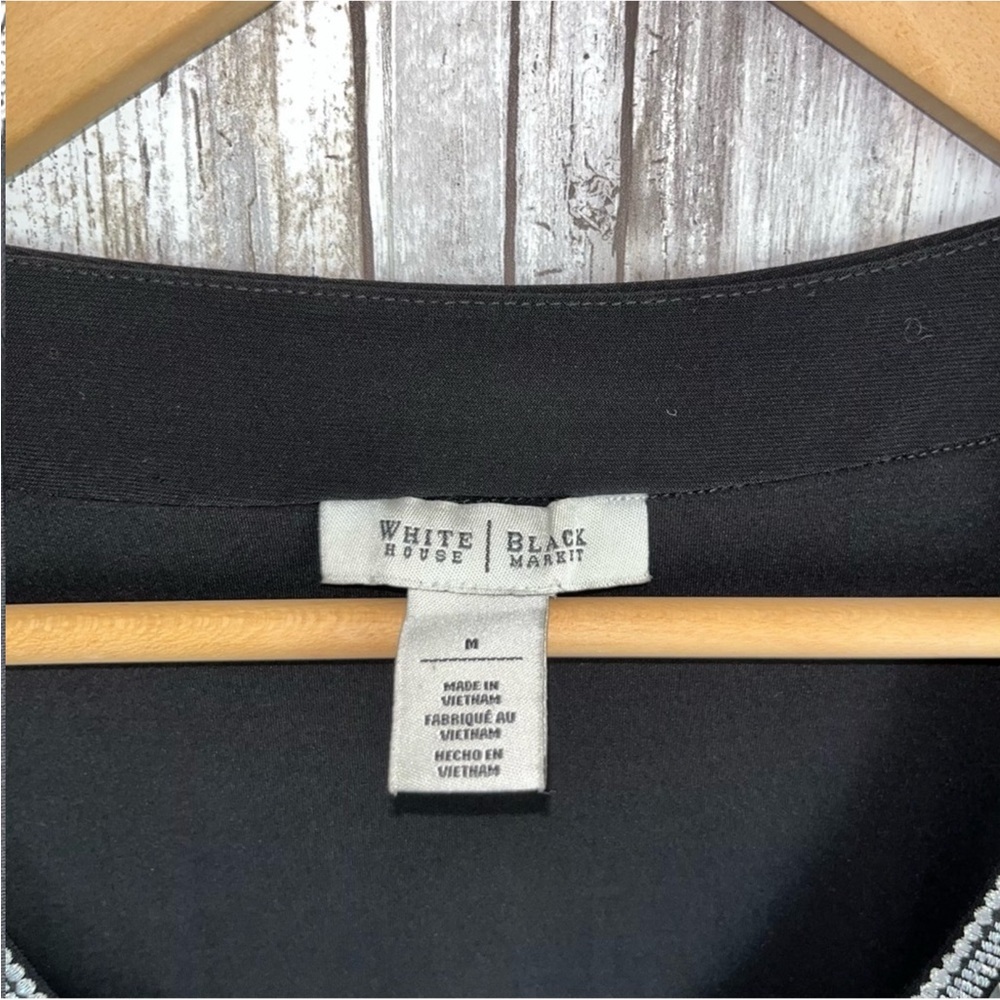 White House Black Market Black Embellished Neck Dress - Picture 5 of 5